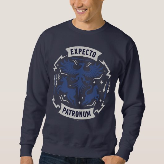 Sweatshirt Expecto Patronum Graphisme Silhouette Vintage (Devant)