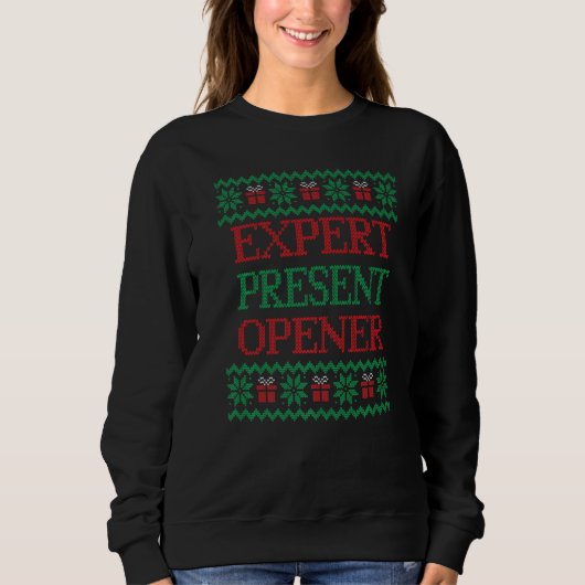Sweatshirt Expert Present Opener for Matching Family Photos (Devant)