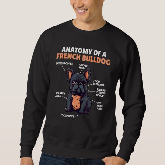Sweatshirt Explication des chiens mignons Anatomie d'un Boule (Devant)