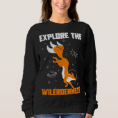 Sweatshirt Explore The Wilderness Space Astronaut Fox (Devant)