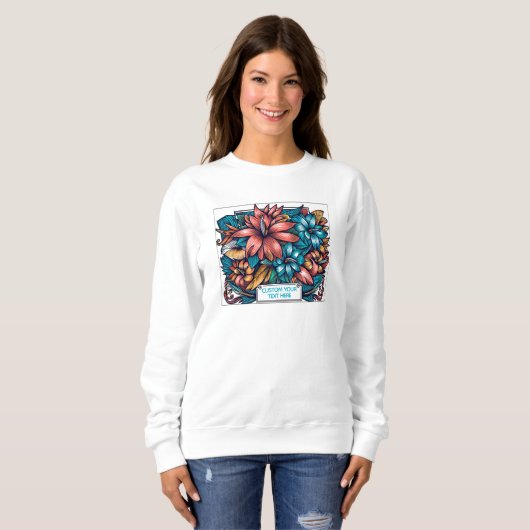 Sweatshirt Explosion florale (Devant entier)