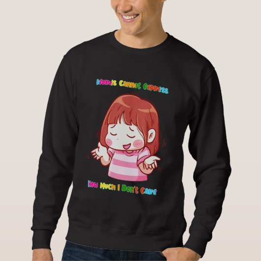 Sweatshirt Express À quel point je m'en fiche Citation de sar (Devant)
