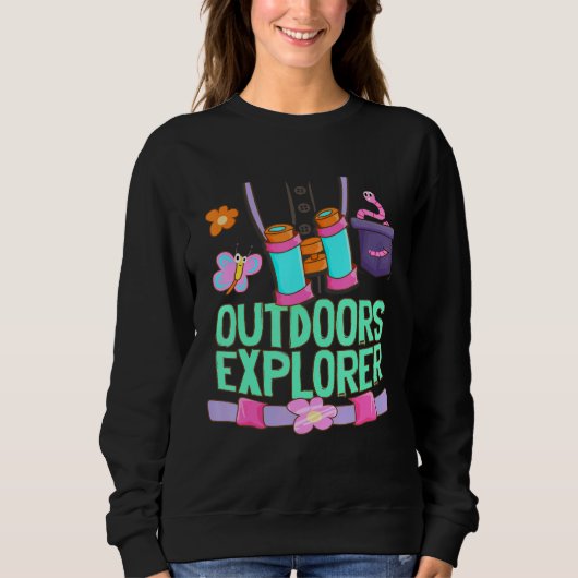 Sweatshirt Extérieur Explorer Zookeeper Bugs Fleurs Safari Gi (Devant)