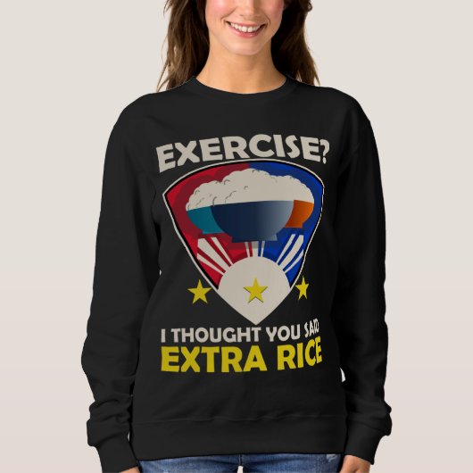 Sweatshirt Extra Rice Exercise Philippine Love Food  Filipino (Devant)