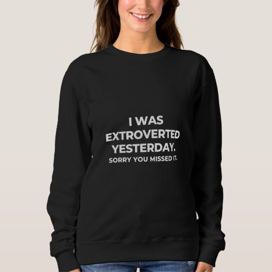 Sweatshirt Extrovert Hier Introduit Une Relax Awkward Cube (Devant)
