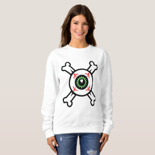 Sweatshirt Eyeball et Crossbones (arrière - plans légers) Swe