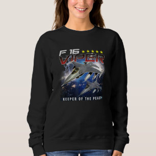 Sweatshirt F 16 Avion pilote à réaction