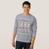 Sweatshirt F-16 Chandail de Noël laid (Devant entier)