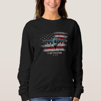 Sweatshirt F 16 Fighting Falcon Avion à Réaction Militaire Pi