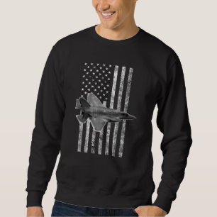 Sweatshirt F-35 Lightning II American USA Flag - Military