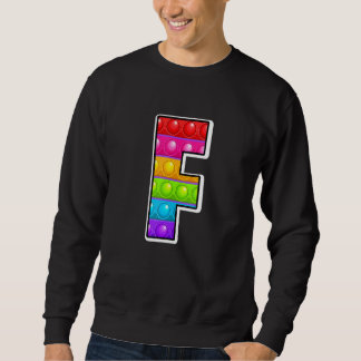 Sweatshirt F LETTRE MAJUSCULE COUPÉE F Alphabet Funny Poppin