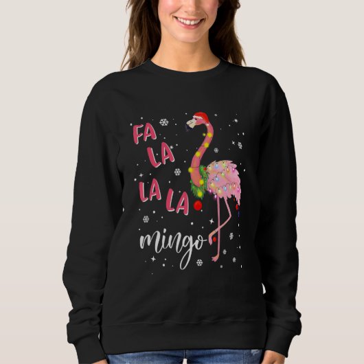 Sweatshirt Fa La La La Mingo Flamingo For Christmas Xmas 1 (Devant)