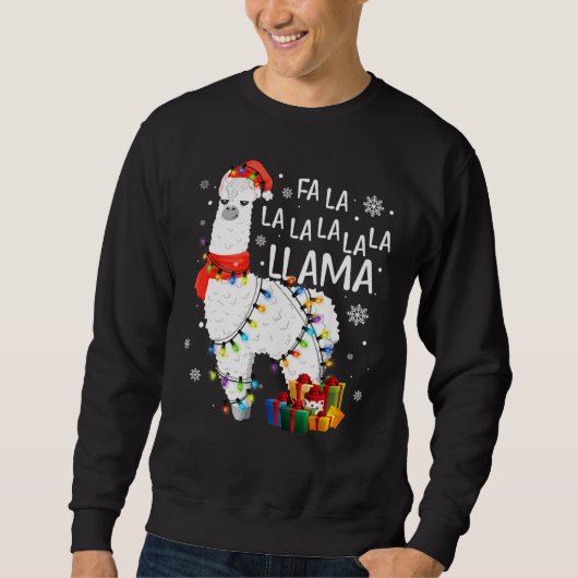 Sweatshirt Fa La La Llama Funny Noël de chemise Noël (Devant)