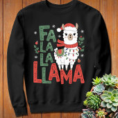 Sweatshirt Fa La La Llama | Llama Lover Noël rétro