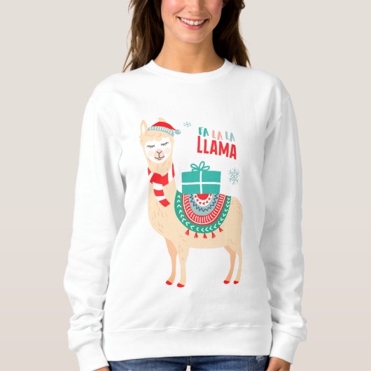 Sweatshirt Fa La Llama | Noël (Devant)
