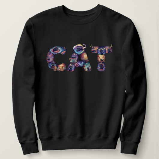 Sweatshirt Fabriqué à partir de chat  (Design devant)