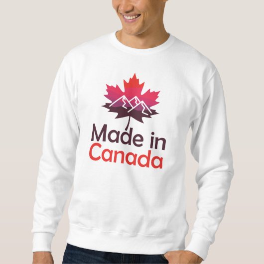 Sweatshirt Fabriqué au Canada, Feuille d'érable canadienne (Devant)