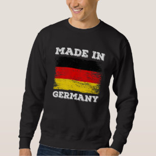 Sweatshirt Fabriqué En Allemagne Avec Drapeau Allemand Design