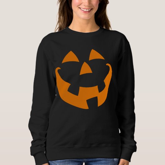 Sweatshirt Face Citrouille Halloween (Devant)