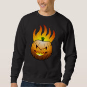 Sweatshirt Face Citrouille Halloween fière (Devant)