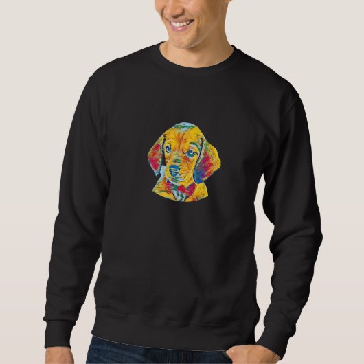Sweatshirt Face Dachshund (Devant)