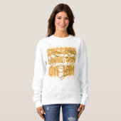 Sweatshirt Face Line Art Femmes Citations d'autonomisation Ja (Devant entier)