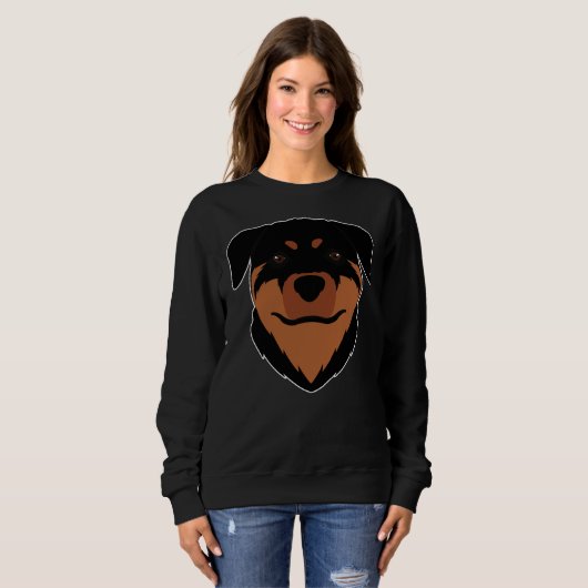 Sweatshirt Face mignonne Rottweiler 5 (Devant entier)