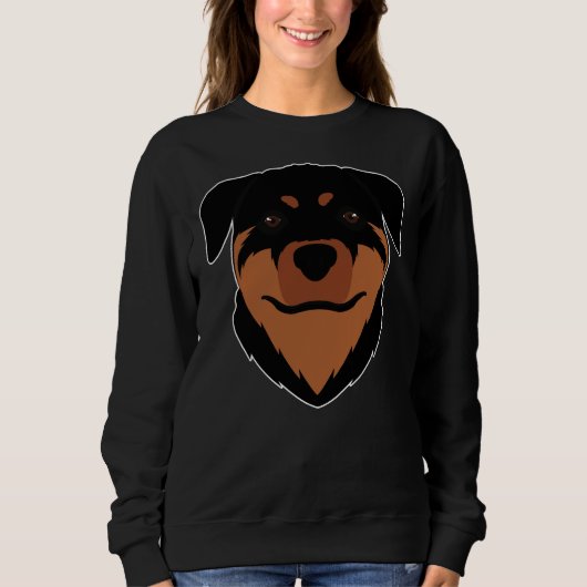 Sweatshirt Face mignonne Rottweiler 5 (Devant)