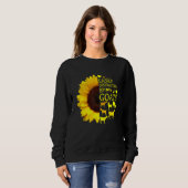 Sweatshirt Facilement Distrait Par Chèvre Tournesol Pour Chèv (Devant entier)
