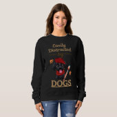 Sweatshirt Facilement Distrait Par Chiens Labrador Retriever  (Devant entier)