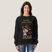 Sweatshirt Facilement Distrait Par Chiens Labrador Retriever  (Devant entier)