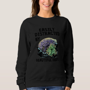 Sweatshirt Facilement Distrait Par De Beaux Récifs Biologie M