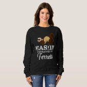 Sweatshirt Facilement Distrait Par Ferrets Animal Animal Pet  (Devant entier)