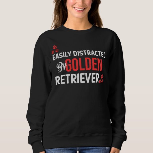 Sweatshirt Facilement Distrait Par Golden Retriever (Devant)
