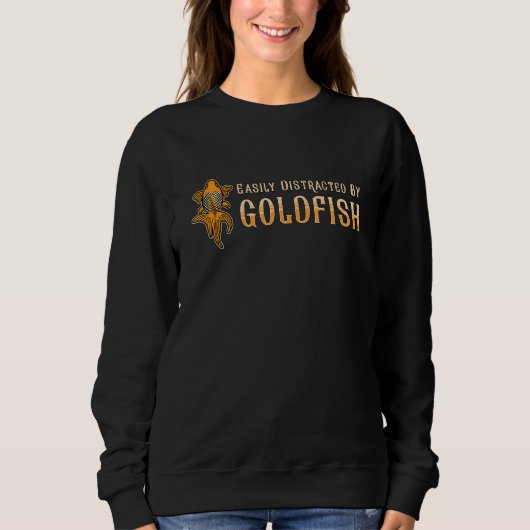 Sweatshirt Facilement Distrait Par Goldfish Cute Lasso Vintag (Devant)
