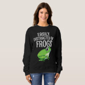 Sweatshirt Facilement Distrait Par Grenouille Grenouille Gren (Devant entier)