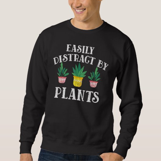 Sweatshirt Facilement Distrait Par Le Graphique De Gardener F (Devant)