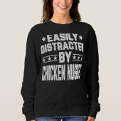 Sweatshirt Facilement Distrait Par Les Aliments Nugget De Pou (Devant)
