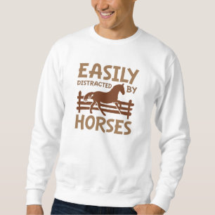 Sweatshirt Facilement Distrait Par Les Chevaux