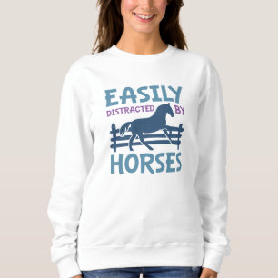 Sweatshirt Facilement Distrait Par Les Chevaux