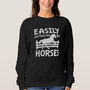 Sweatshirt Facilement Distrait Par Les Chevaux