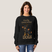 Sweatshirt Facilement Distrait Par Les Chiens Rottweiler (Devant entier)