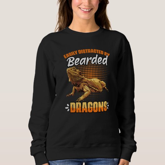 Sweatshirt Facilement Distrait Par Les Dragons Dragon Perlé (Devant)