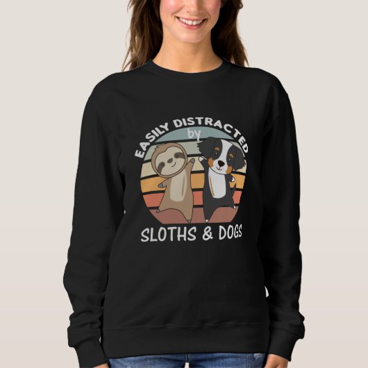 Sweatshirt Facilement Distrait Par Les Fentes Et Chiens Fente (Devant)