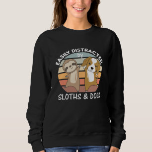 Sweatshirt Facilement Distrait Par Les Fentes Et Chiens Fente