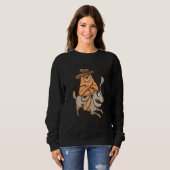 Sweatshirt Facilement Distrait Par Les Fentes Et Chiens Tee S (Devant entier)