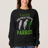 Sweatshirt Facilement Distrait Par Les Parrots Oiseaux De Per (Devant)
