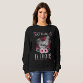 Sweatshirt Facilement Distrait Par Les Poulets Pour Les Amate (Devant entier)