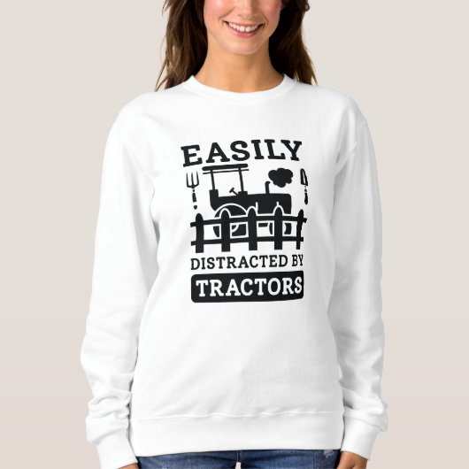 Sweatshirt Facilement Distrait Par Les Tracteurs (Devant)