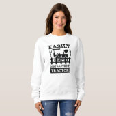 Sweatshirt Facilement Distrait Par Les Tracteurs (Devant entier)
